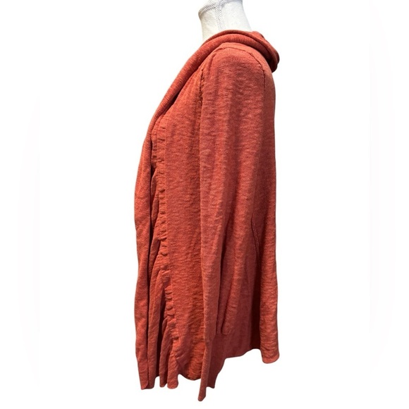 Free People | Orange Snap Drape Front Cardigan (S) - Picture 3 of 8